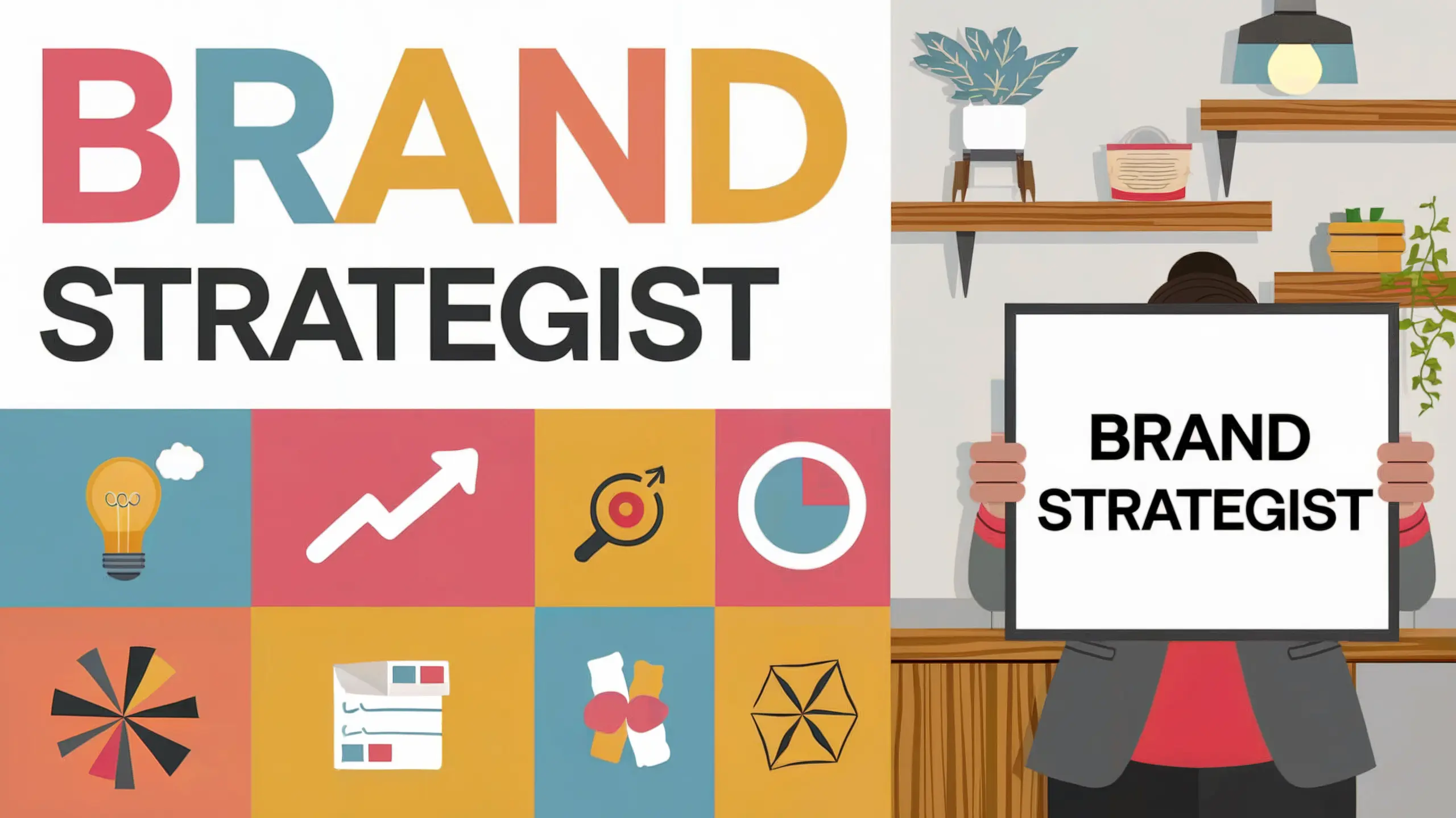 a colorful and informative image about brand strategies and tips