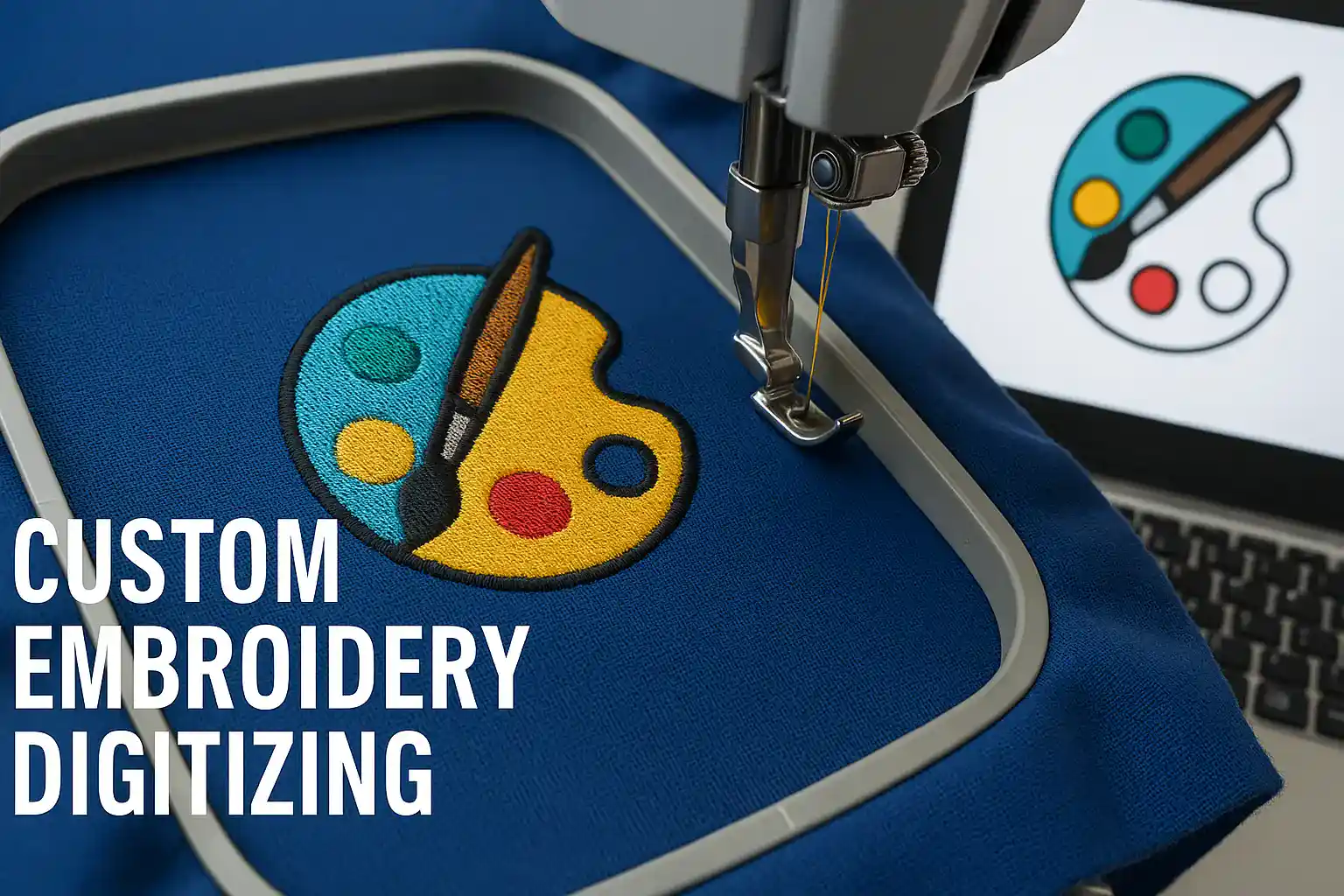 Custom embroidery digitizing process